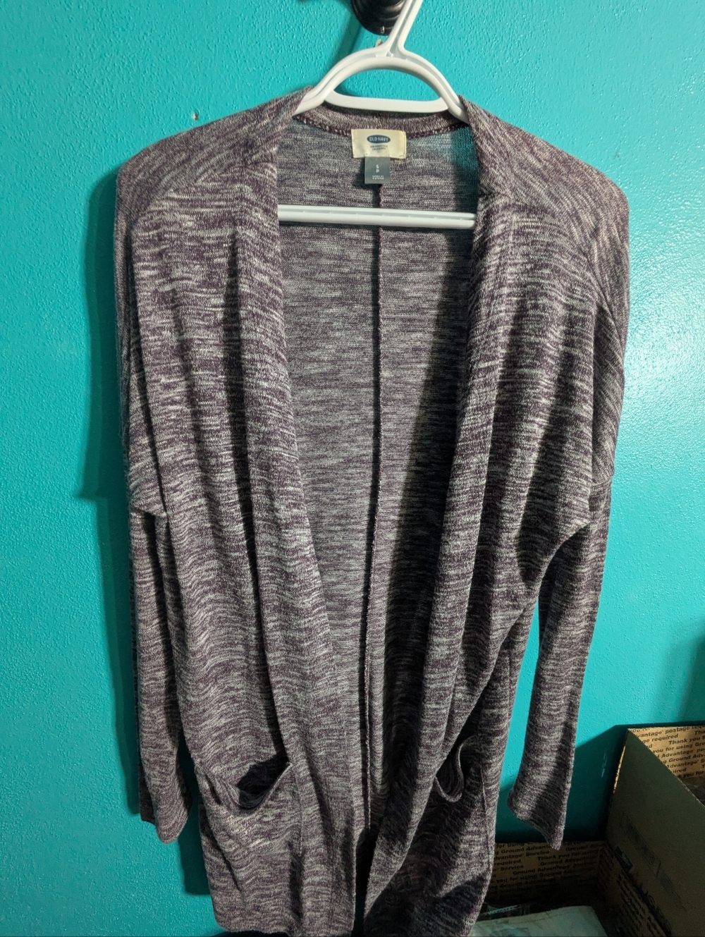 Cozy Chic:‎ Old Navy Purple Marble Open Cardigan